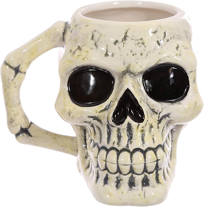 Ancient Skull Head Ceramic Mug 460 ml, Large, Special and Extravagant Mugs